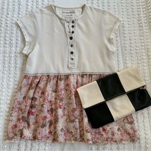 Free People We the Free Vintage Henley Peplum Top With Unique Buttons